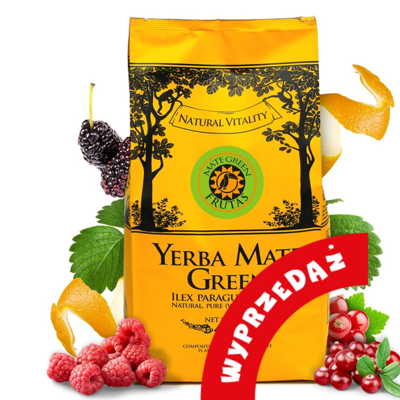 WYPRZEDAŻ - Yerba Mate Green FRUTAS 200 g - uszkodzone opakowanie