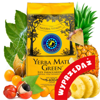 WYPRZEDAŻ - Yerba Mate Green Energetico Ananasowa z Guaraną  400g - uszkodzone opakowanie
