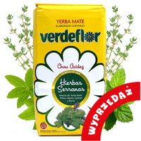 WYPRZEDAŻ - Argentyńska Yerba Mate Verdeflor Hierbas Serranas - Ziołowa 1kg - uszkodzone opakowanie