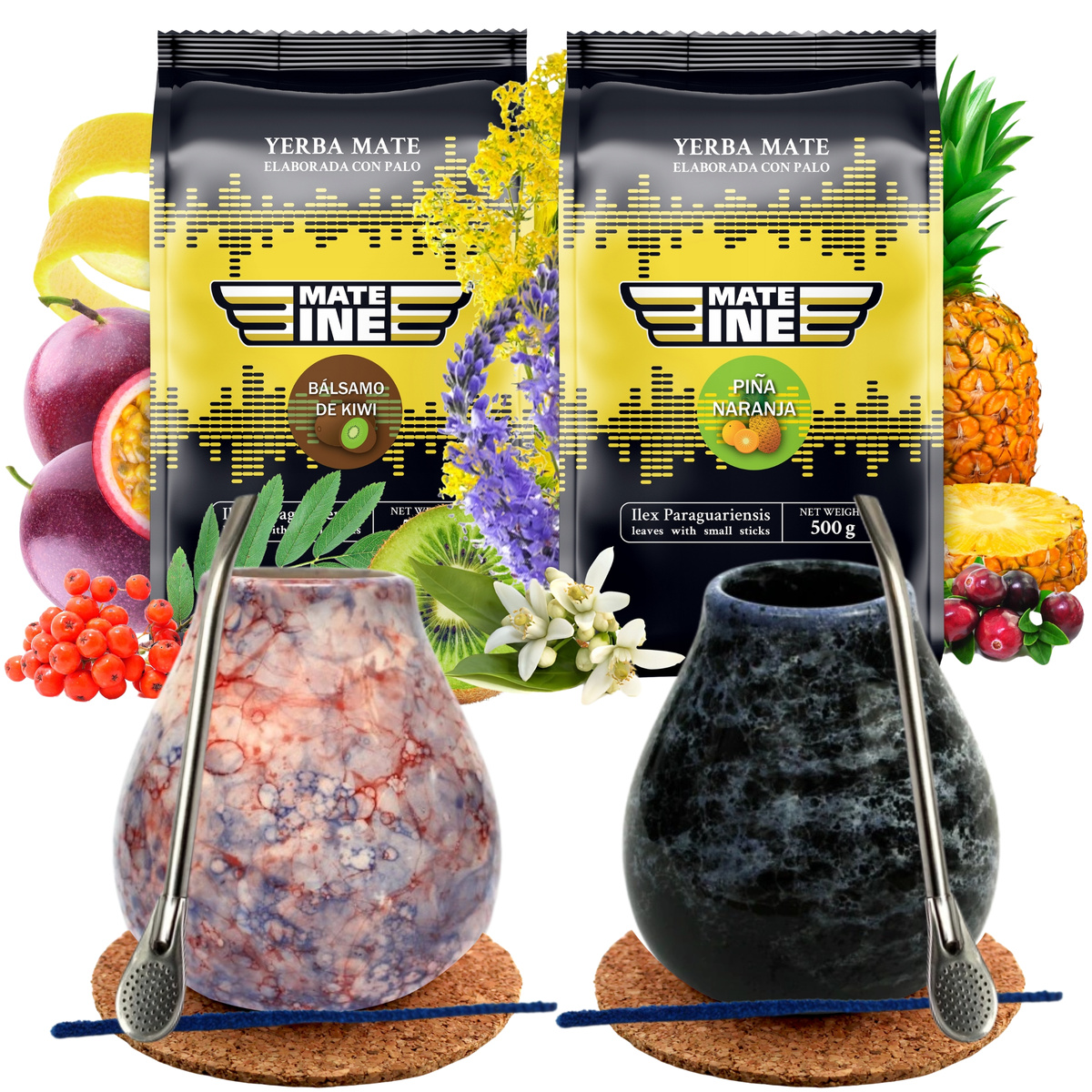 Zestaw Yerba Mate Matero Bombilla DLA DWOJGA, 1.41 kg
