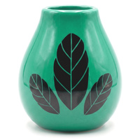 Matero ceramiczne do yerba mate Luka Hoja Turquoise 350 ml