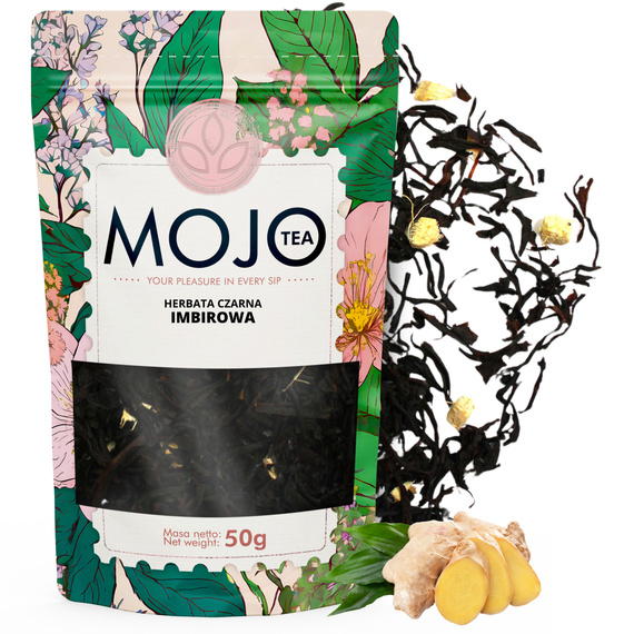 Herbata z imbirem, imbirowa rozgrzewająca z kawałkami imbiru