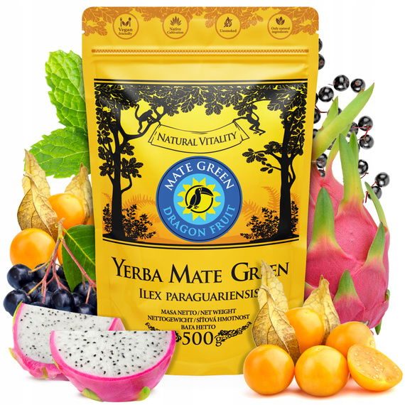 Zestaw Yerba Mate Green Dragon Fruit YerbomoX i TermoMatePRO 500g 0,5kg