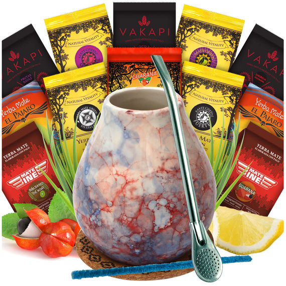  Zestaw startowy Yerba Mate Tykwa Bombilla 12x50g