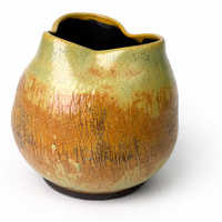 Matero ceramiczne do yerba mate Spękana Ziemia, rękodzieło, 350 ml.