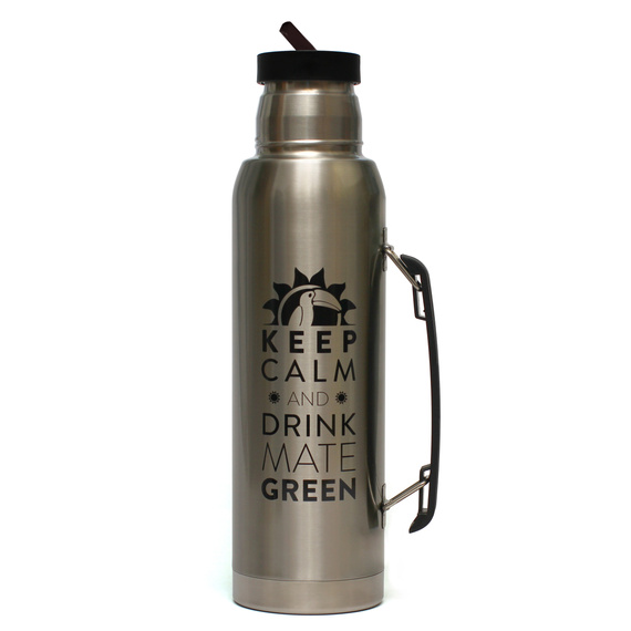 Big Termos Largoinox Silver Mate Green 1,3L