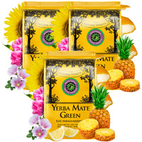 Zestaw Yerba Mate Green MAS IQ Tropical 600g Ananas MOC TROPIKÓW 5x200g