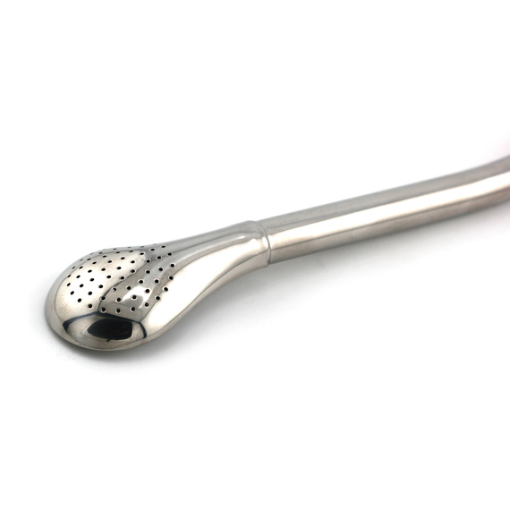 Bombilla do yerba mate Tubo Estado 19 cm w zestawie ze szczoteczką