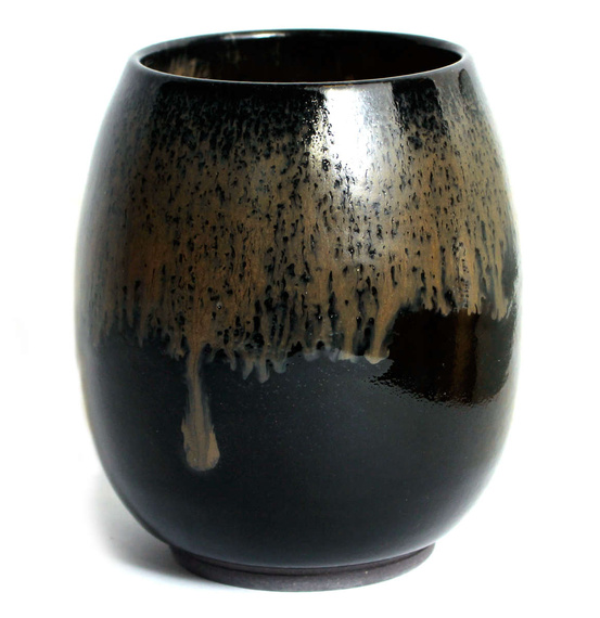 Matero ceramiczne toczone na kole "Stare Złoto" ok. 300 - 350 ml