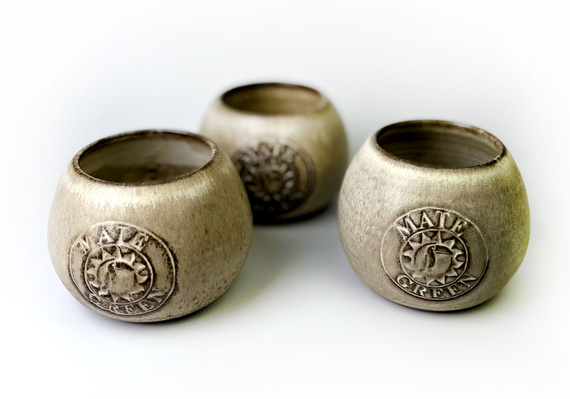Naczynko do yerba mate TOFI toczone na kole, ceramika handmade  300-350 ml