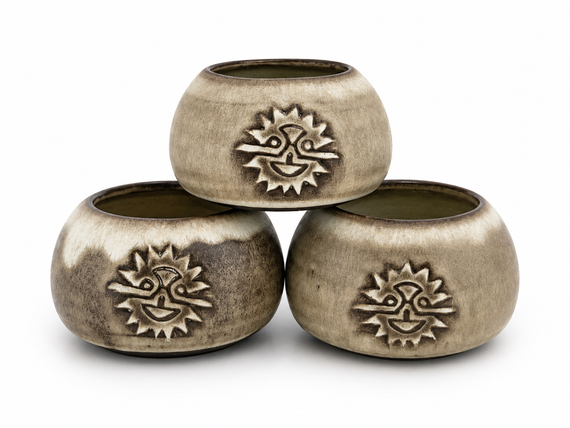 Naczynko do yerba mate Mate Green "Rustic" toczone na kole, ceramika handmade ~200 ml