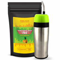 Zestaw Yerba Mate Mateine Pina Naranja 500g + Yerbomos  Drive do Auta