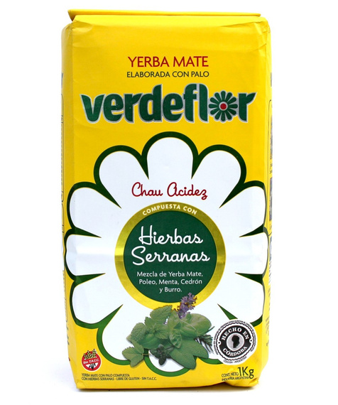 WYPRZEDAŻ - Argentyńska Yerba Mate Verdeflor Hierbas Serranas - Ziołowa 1kg - uszkodzone opakowanie