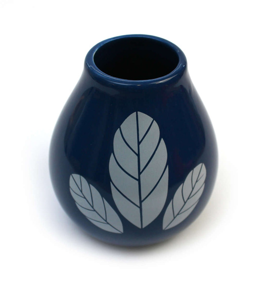 Matero Ceramiczne naczynie do yerba mate Luka Hoja Dark Blue
