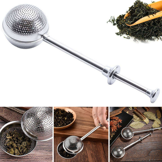 Nierdzewny zaparzacz z długą rączką do yerba mate, herbaty, ziół