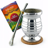 Matero PALO SANTO + Bombilla INOX + yerba mate
