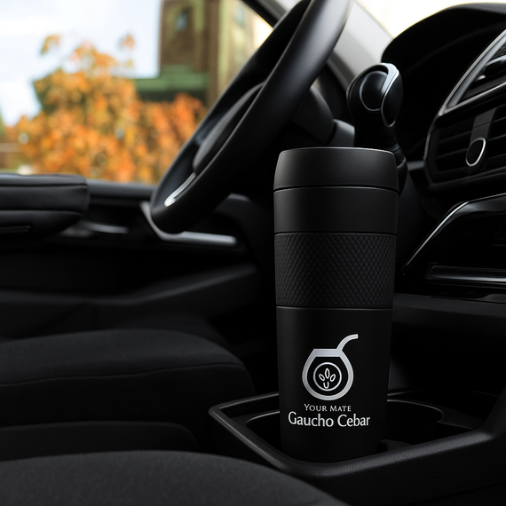 KUBEK TERMICZNY NA HERBATĘ KAWĘ DO SAMOCHODU 450 ml z BLOKADĄ PRÓŻNIOWY SZCZELNY