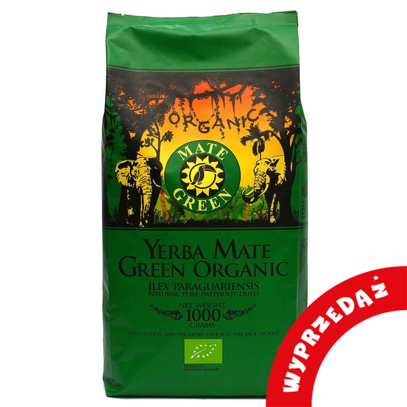 WYPRZEDAŻ Yerba Mate Green ORGANIC BIO DESPALADA 1 kg - uszkodzone opakowanie