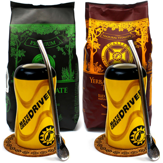 Zestaw Yerba Mate Green Absinth Toasted 400g dla Par