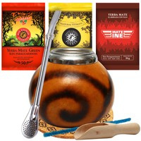 ZESTAW YERBA MATE DUŻA naturalna TYKWA + bombilla