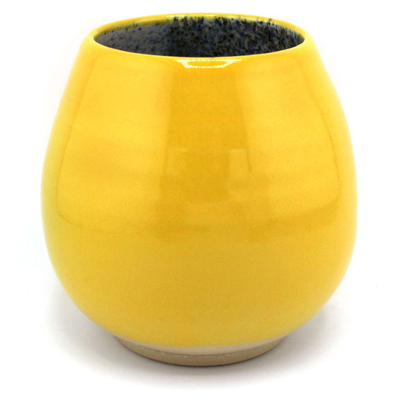Matero ceramiczne toczone na kole ~360 ml - "Sikorka"