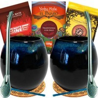 PS Zestaw startowy Yerba Mate dla dwojga - różne smaki, naczynka handmade