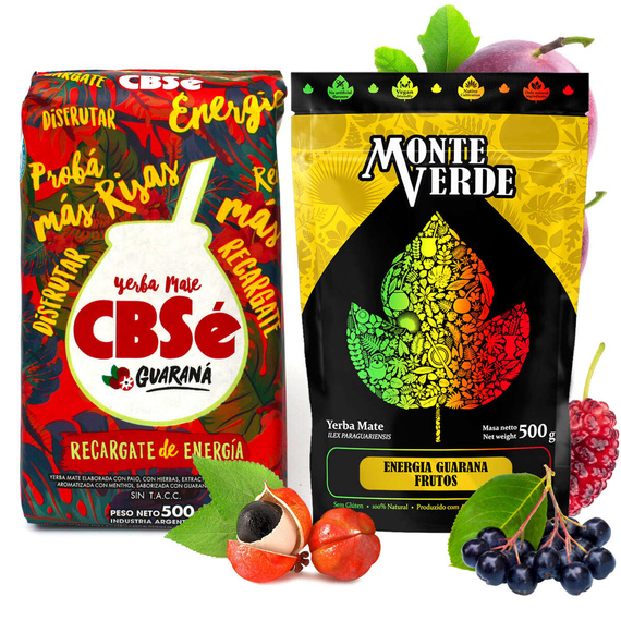 Yerba Mate Yerba Mate Monte Verde Guarana Frutos + CBSe Energia 2x500g 1kg