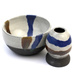 Ceramiczny zestaw do przygotowania herbaty Matcha - Miseczka i Podstawka pod Chasen "Śnieżny Szlak"