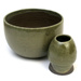 Ceramiczny zestaw do przygotowania herbaty Matcha - Miseczka i Podstawka pod Chasen