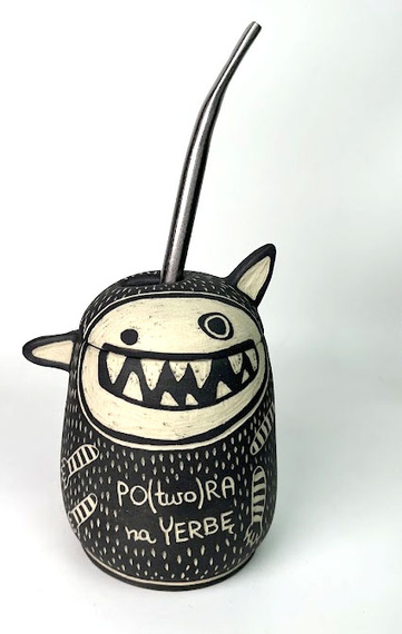 Kamionkowe matero GRUBA POTWORA ~260 ml (toczone na kole garncarskim)