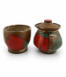 Miniaturowy ceramiczny zestaw do herbaty – ręcznie wykonany dzbanuszek i czarka 100 ml