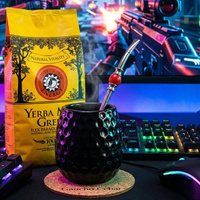 Zestaw Gamingowy: Yerba Mate Green ENERGY 400g Matero Bombilla