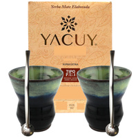 Zestaw Dla Dwojga Yerba Mate Yacuy PU 1 kg Organic Kamionkowa Cuia Bombilla