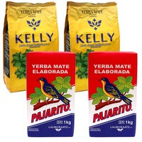Yerba Mate Pajarito Elaborada Kelly Moida Grossa 4x 1 kg