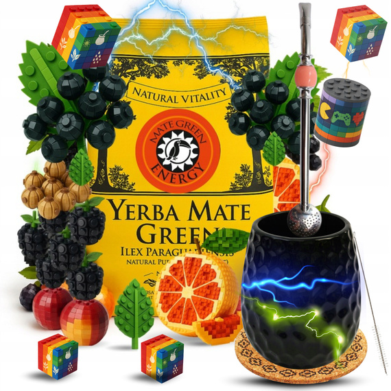 Zestaw Gamingowy: Yerba Mate Green ENERGY 400g Matero Bombilla
