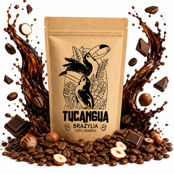 Zestaw na Prezent Kawa Tucangua  1000g 100% Arabica Santos Suszone Mango