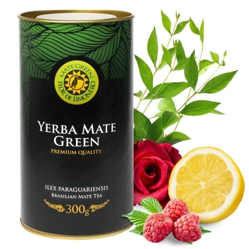 Zestaw Premium Yerba Mate Green Fuerte Frutas Flor de Limonero 3x300g Tuba