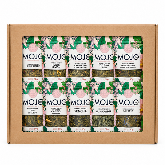 Zestaw prezentowy zielonych herbat 10x50g