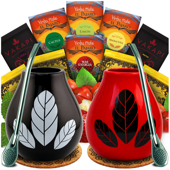 Zestaw na start dla dwojga Yerba Mate 10x50g 2x Bombilla 2x Matero