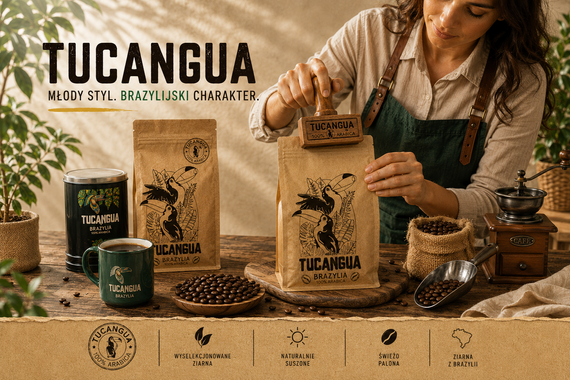Zestaw na Prezent Kawa Tucangua  1000g 100% Arabica Santos Suszone Mango