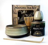 Zestaw Matcha Tea Set z ceramicznymi akcesoriami handmade w pudełku na prezent