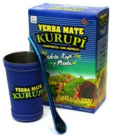 Zestaw Kurupi do Terere z metalową Guampą - Cedron Kapi'i y Menta 500g