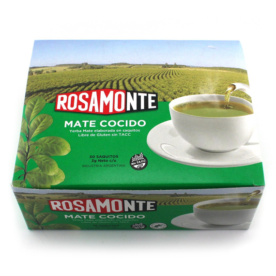WYPRZEDAŻ Yerba Mate Rosamonte Cocido 50 saszetek (50x3g)- brak folijki 