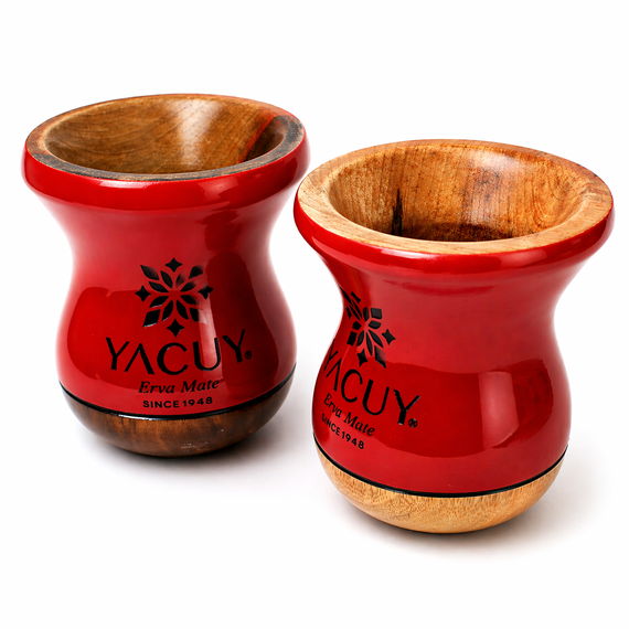 Naczynie do Yerba mate Chimarrao Yacuy Cuia De Madeira Imbuia 200-220 ml - czerwona