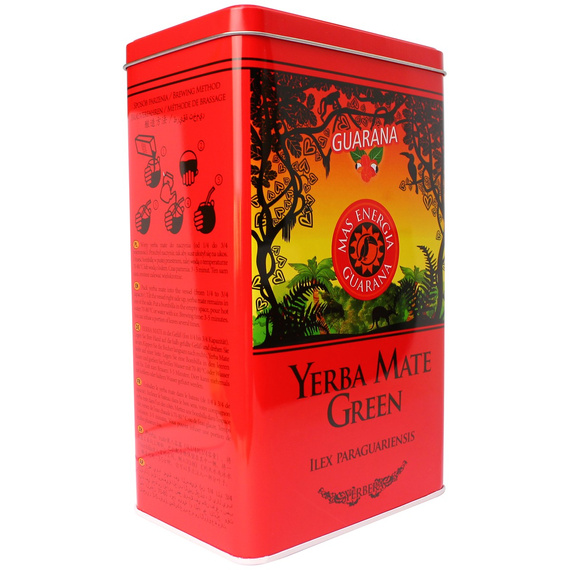 Yerbera Puszka Mate Green Mas Energia Guarana
