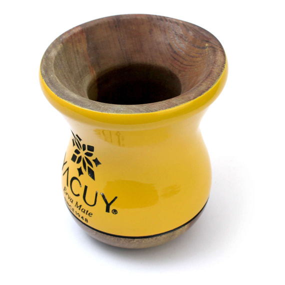 Naczynie do Yerba mate Chimarrao Yacuy Cuia De Madeira Imbuia 200-220 ml - żółta