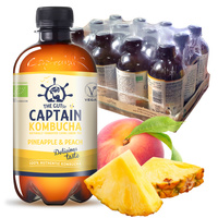 Captain Kombucha Pineapple & Peach 12x 400ml Zgrzewka