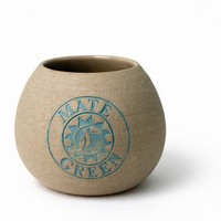 Naczynko do yerba mate GREEN BIRD toczone na kole, ceramika handmade  320-350 ml