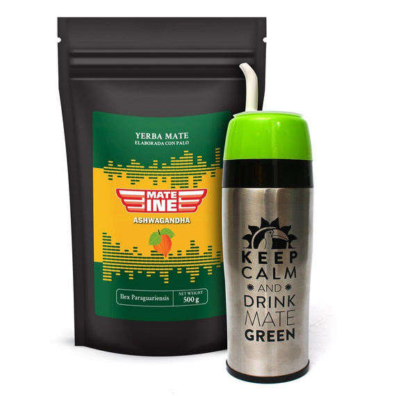 Zestaw Yerba Mate Ashwagandha 500g + Yerbomos