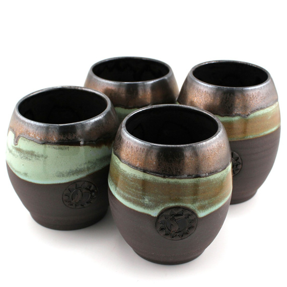 Matero ceramiczne toczone na kole Mate Green ok. 330 - 400 ml
